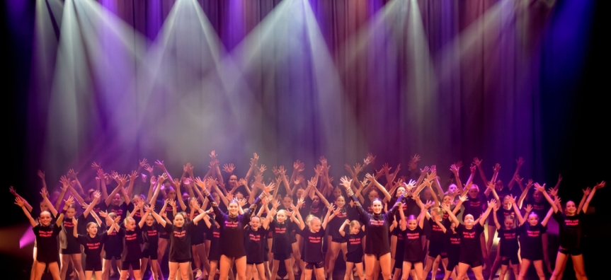 A production still of Dance First Academy at their 2025 showcase